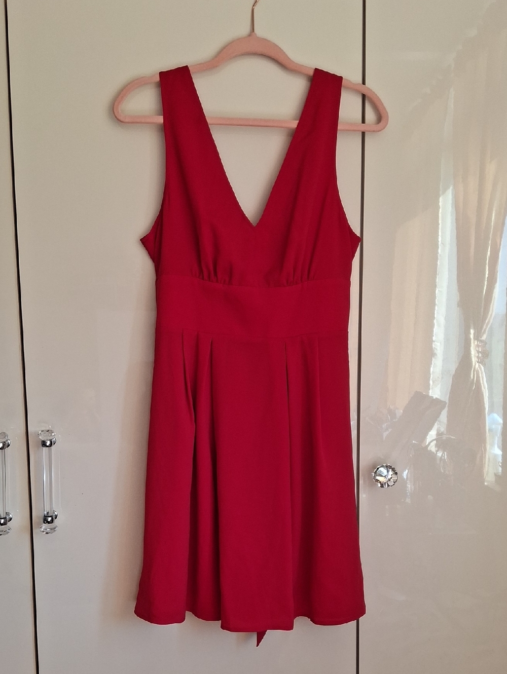 Victoria's Secret Red V-Neck Sleeveless Dress